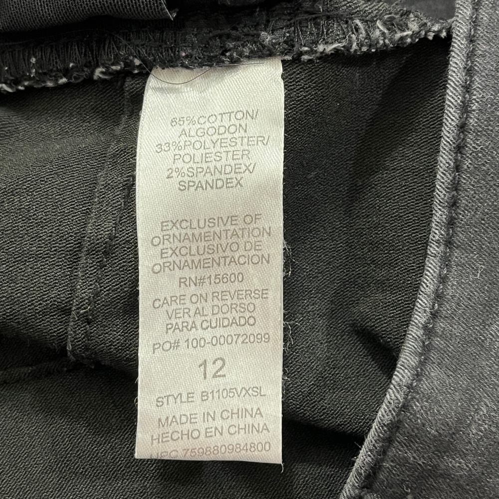 Democracy‎ Ab solution Jeans Women 12 Black Skinny Slimming Stretch Indie Sleaze - Picture 9 of 11